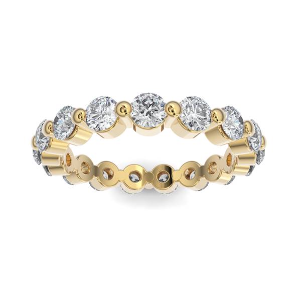 14K Gold Diamond Bubble Eternity Wedding Band