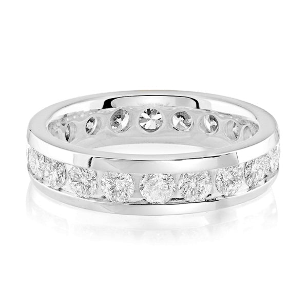 14K Gold Diamond Channel Set Wedding Band