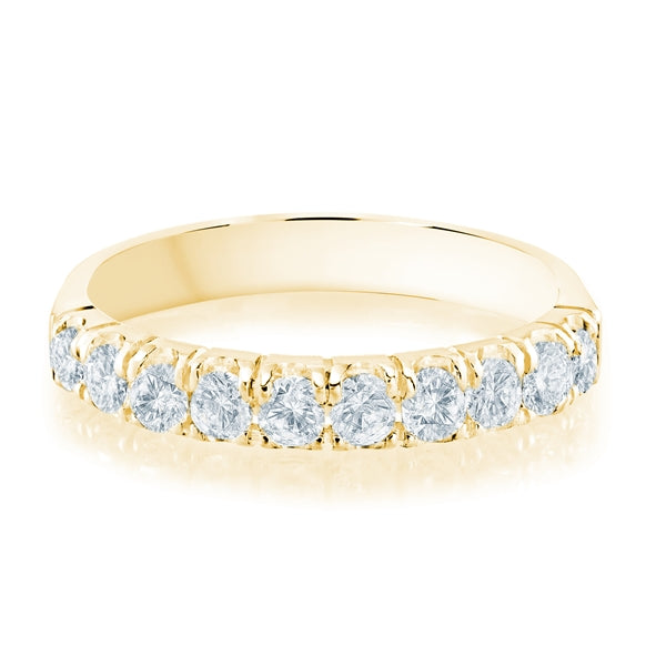 14K Gold Diamond Wedding Band