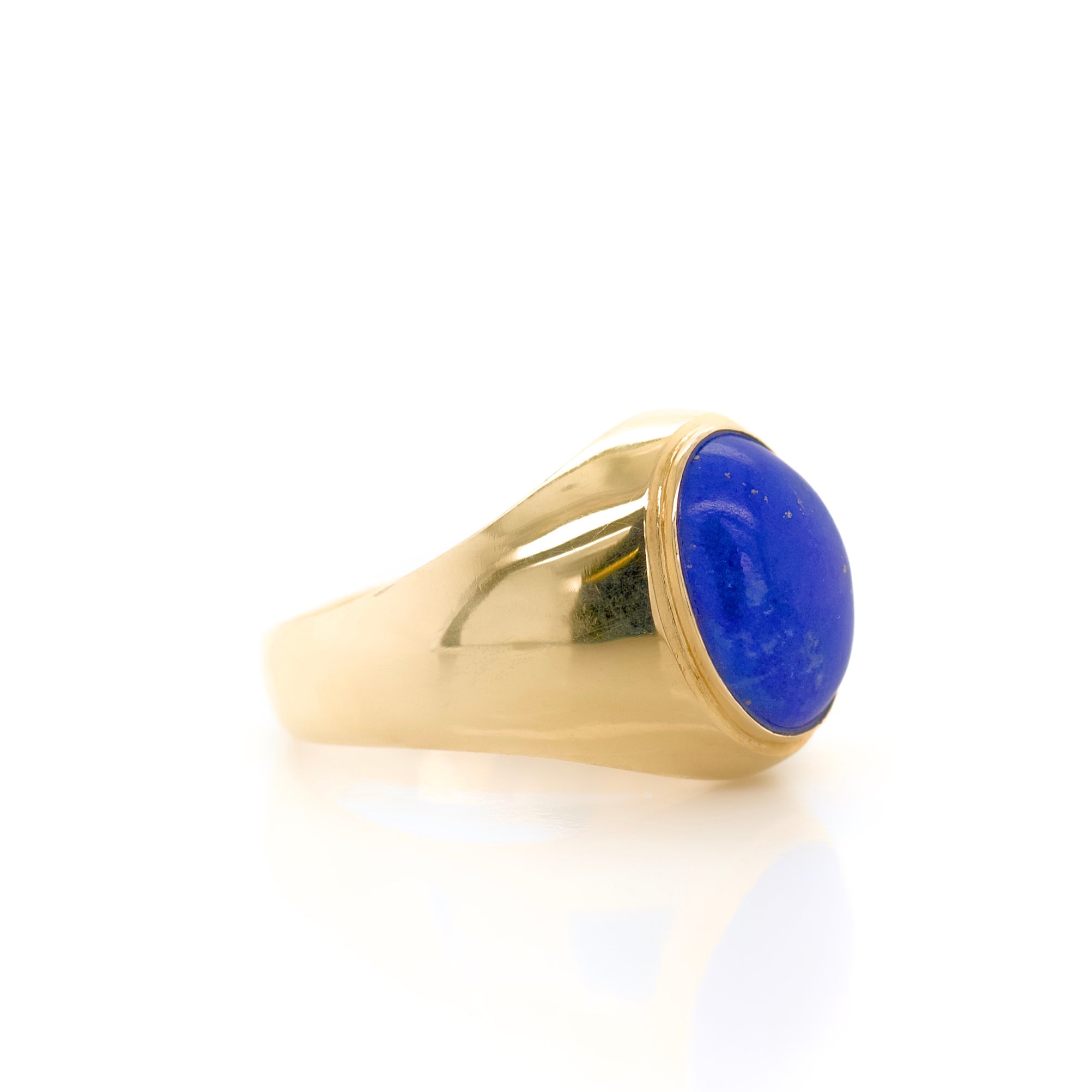 Lapis Cabochon Signet Ring