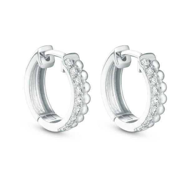 Lab Grown Diamond Studded Hoops
