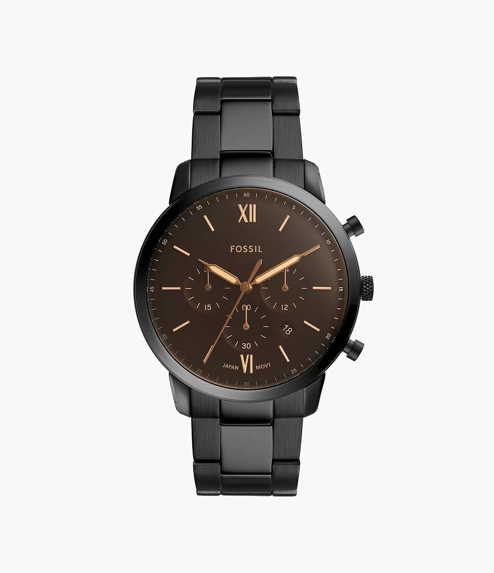 Neutra Chronograph Black Stainless Steel Watch