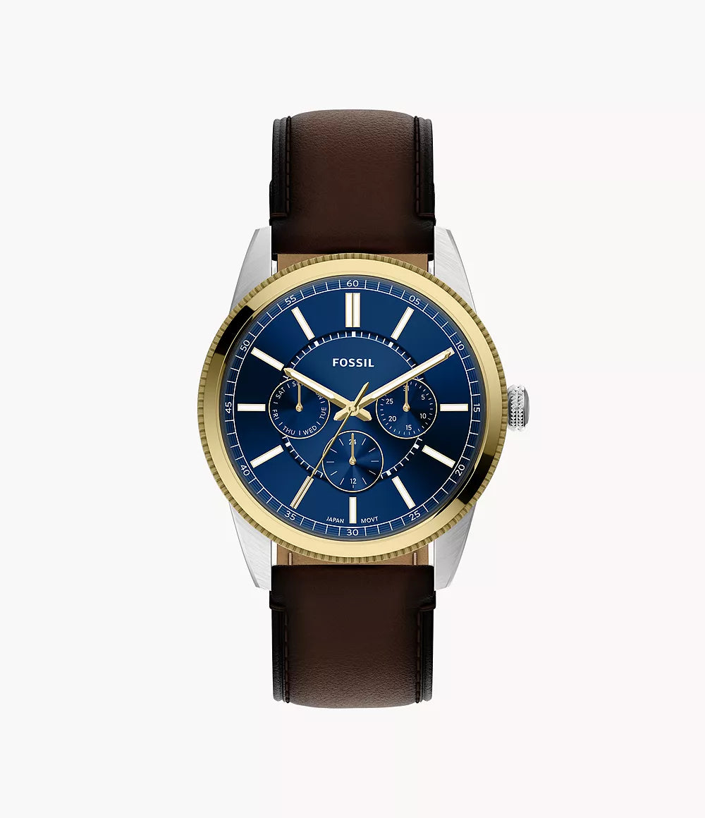 Pearson Multifunction Brown Leather Watch