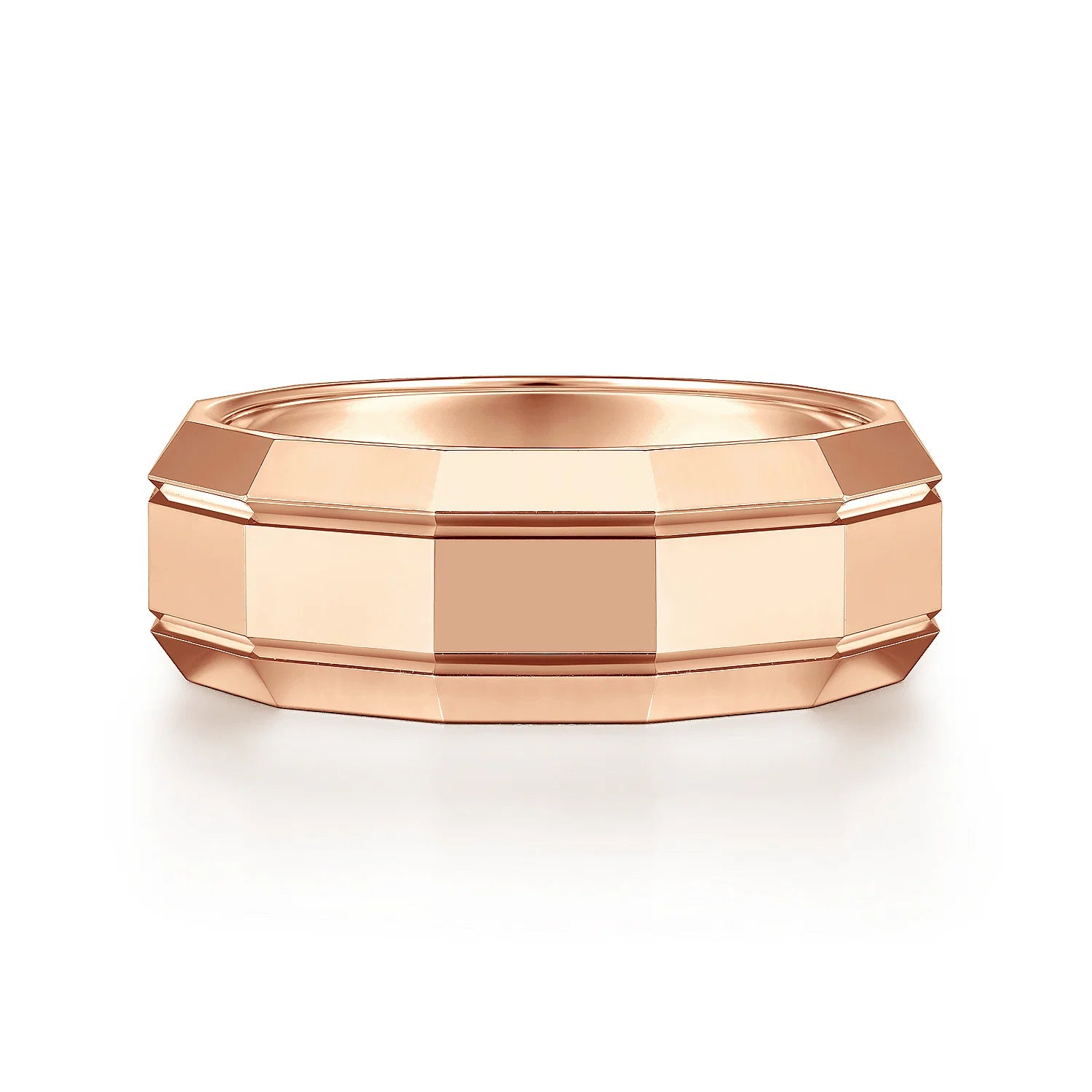 14K Gold Two Tone High Polished Wedding Band