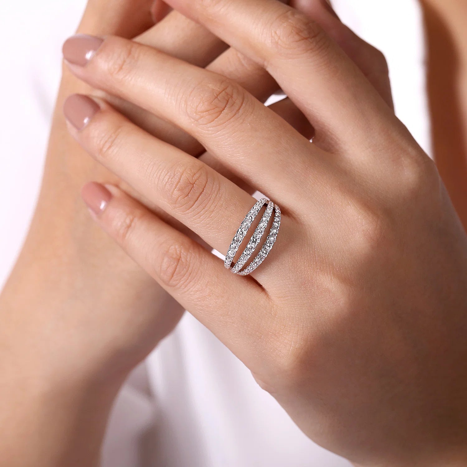 Three Row Diamond Ring