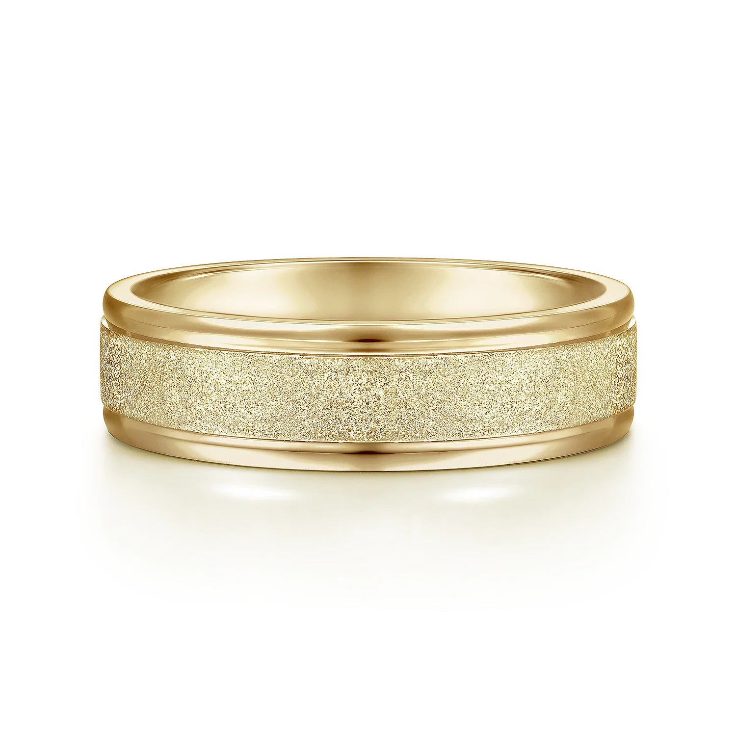 14K Gold Sand Blast Finish Wedding Band