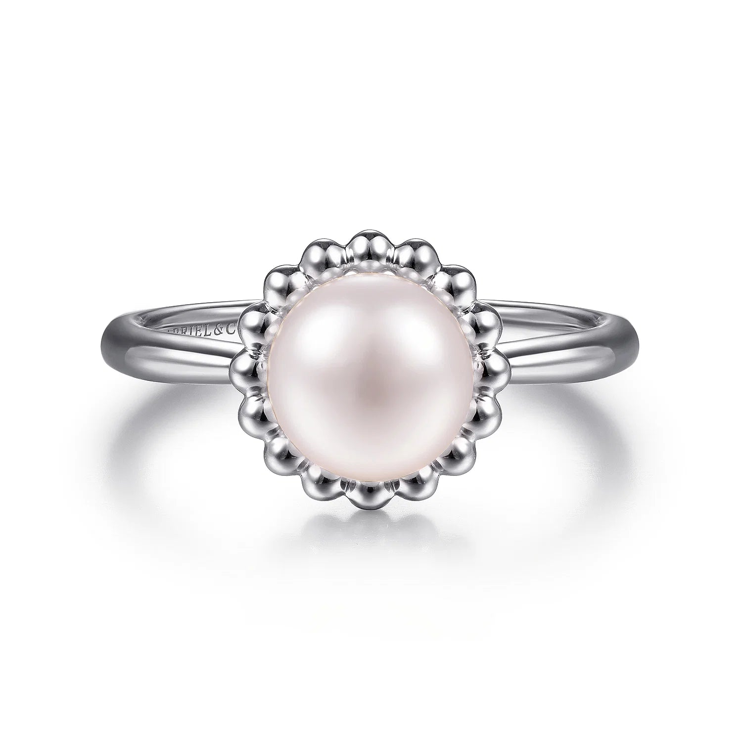 Pearl Ring with Bujukan Beaded Halo
