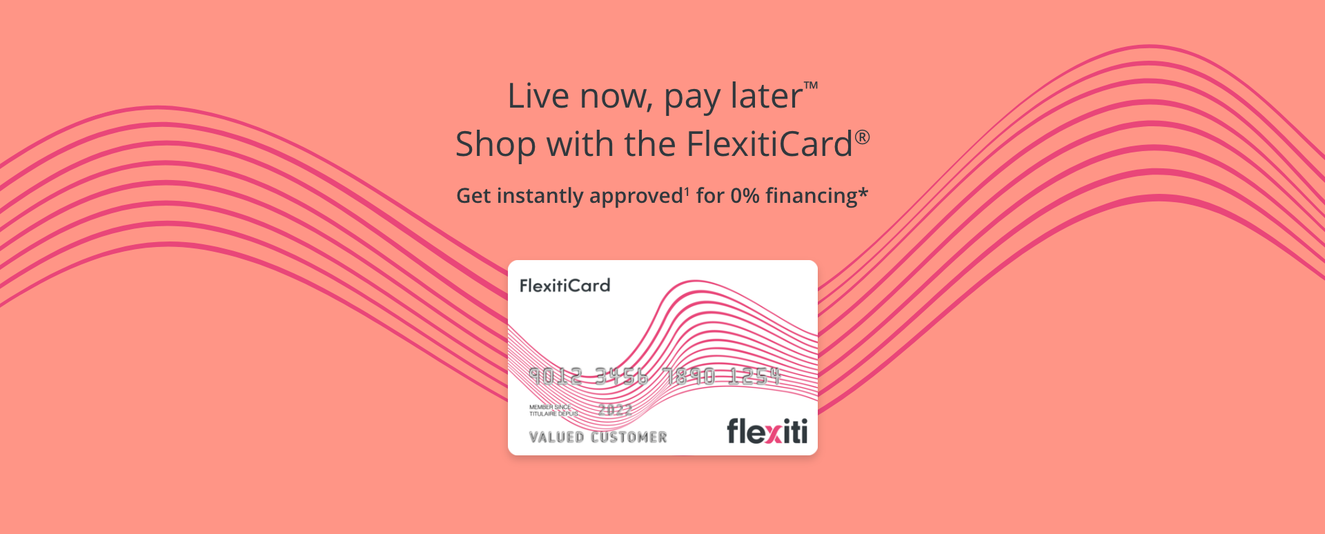 Promoting the Flexiti Card, and 0% financing.