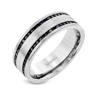 Simon G Black Diamond Wedding Band