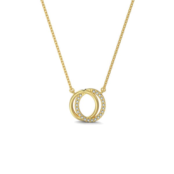 Double Circle Lab Grown Diamond Necklace
