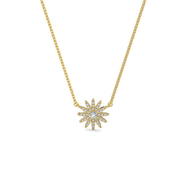 Flower Lab Grown Diamond Necklace