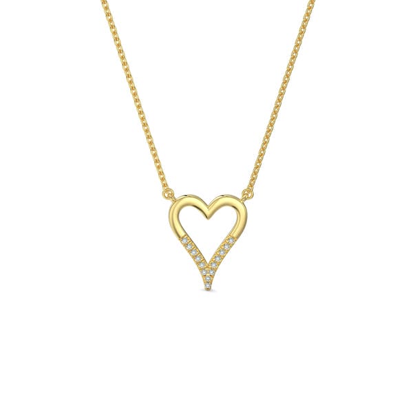 Open Heart Lab Grown Diamond Necklace