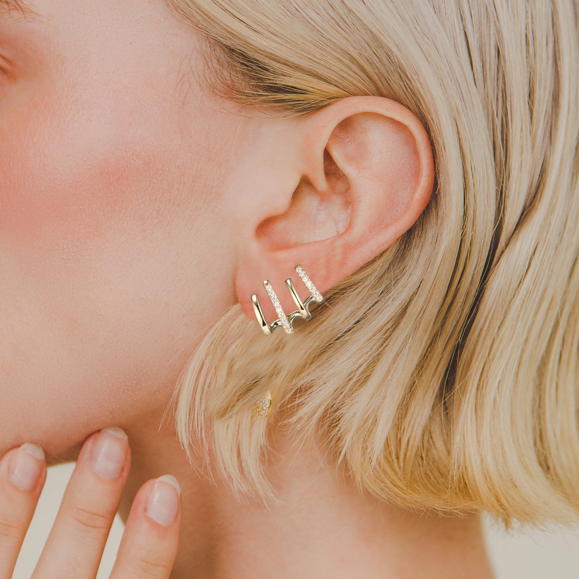 Four-In-One Illusion Earrings