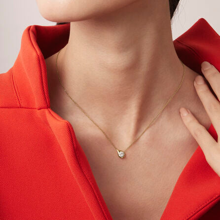 LU Diamond Droplet Necklace