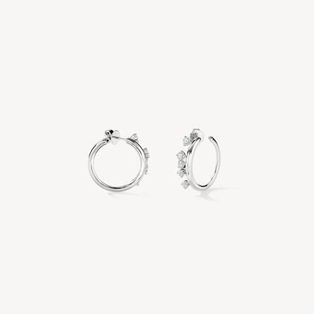 Diamond Floating Barre Hoops