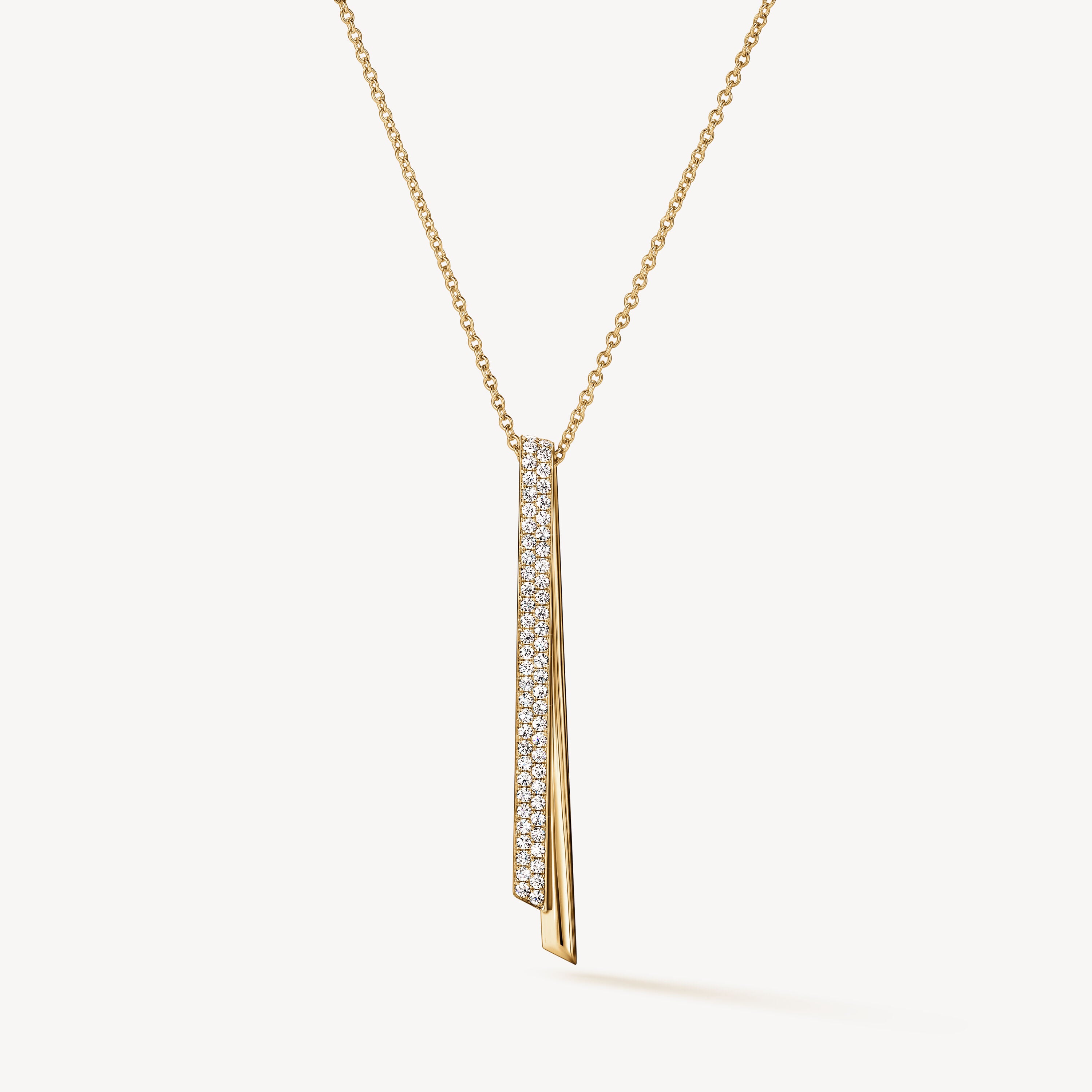 Inside Out Diamond Flip Drop Pendant Necklace