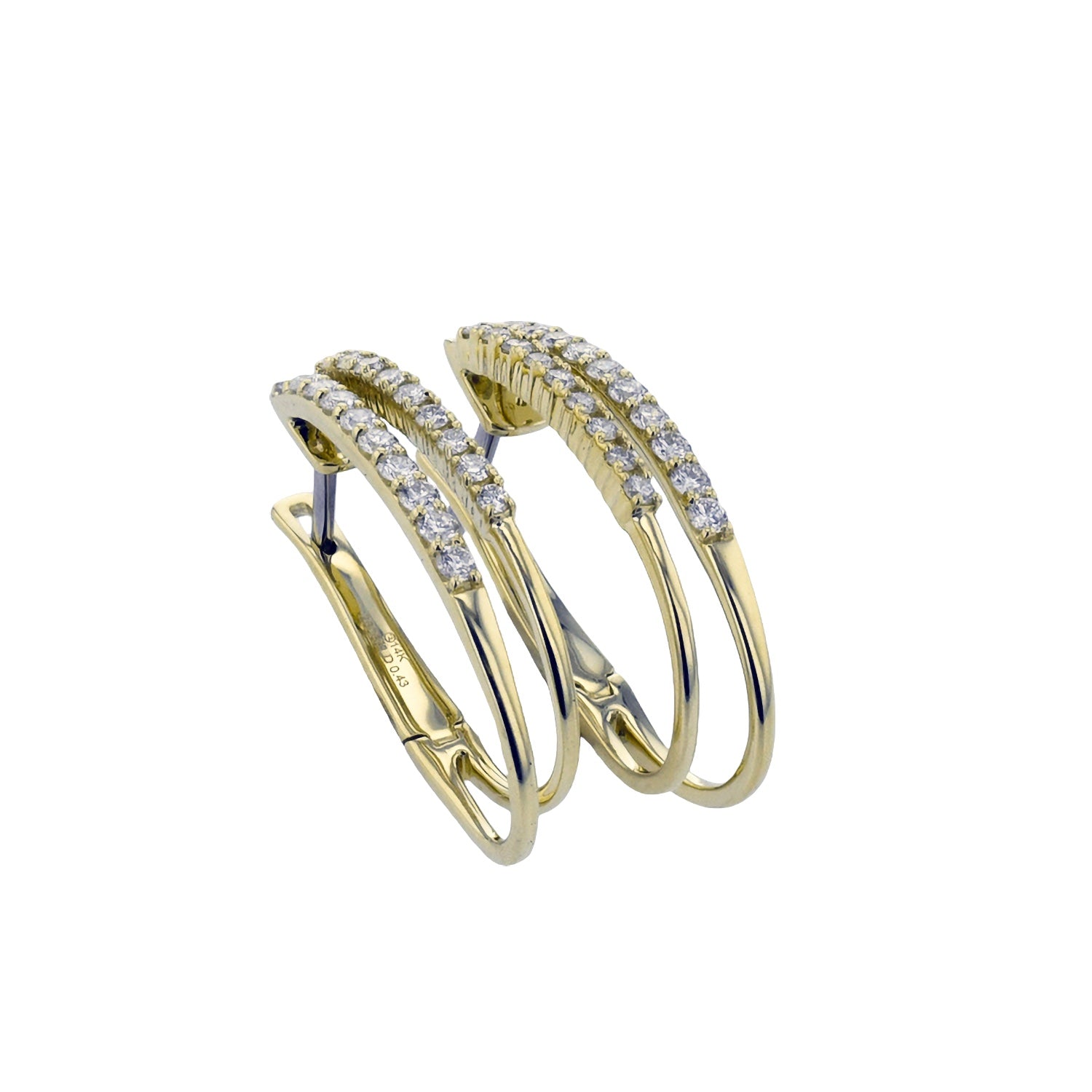 Diamond Split Hoops