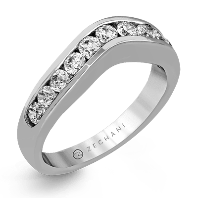 14k Gold Diamond Wedding Band