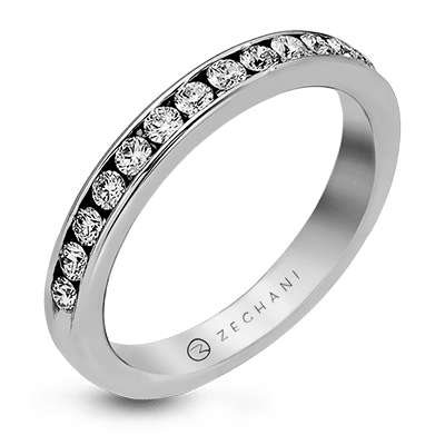 14k Gold Diamond Channel-Set Wedding Band