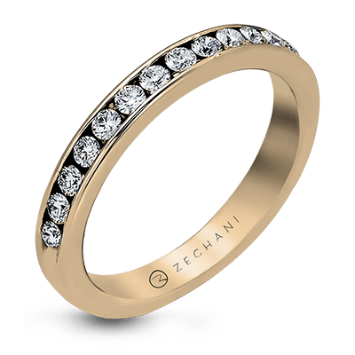 14k Gold Diamond Channel-Set Wedding Band