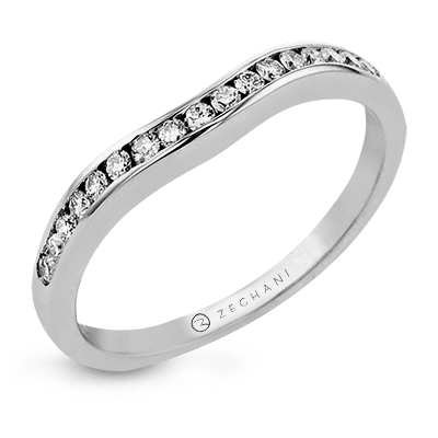 14k Diamond Channel Set Wedding Band