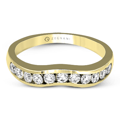 14K Gold Diamond Wedding Band