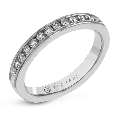 14k Diamond Channel Set Wedding Band
