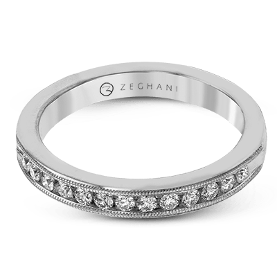 14k Diamond Channel Set Wedding Band