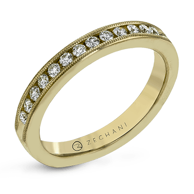 14k Diamond Channel Set Wedding Band