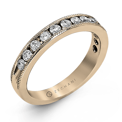 14k Diamond Wedding Band