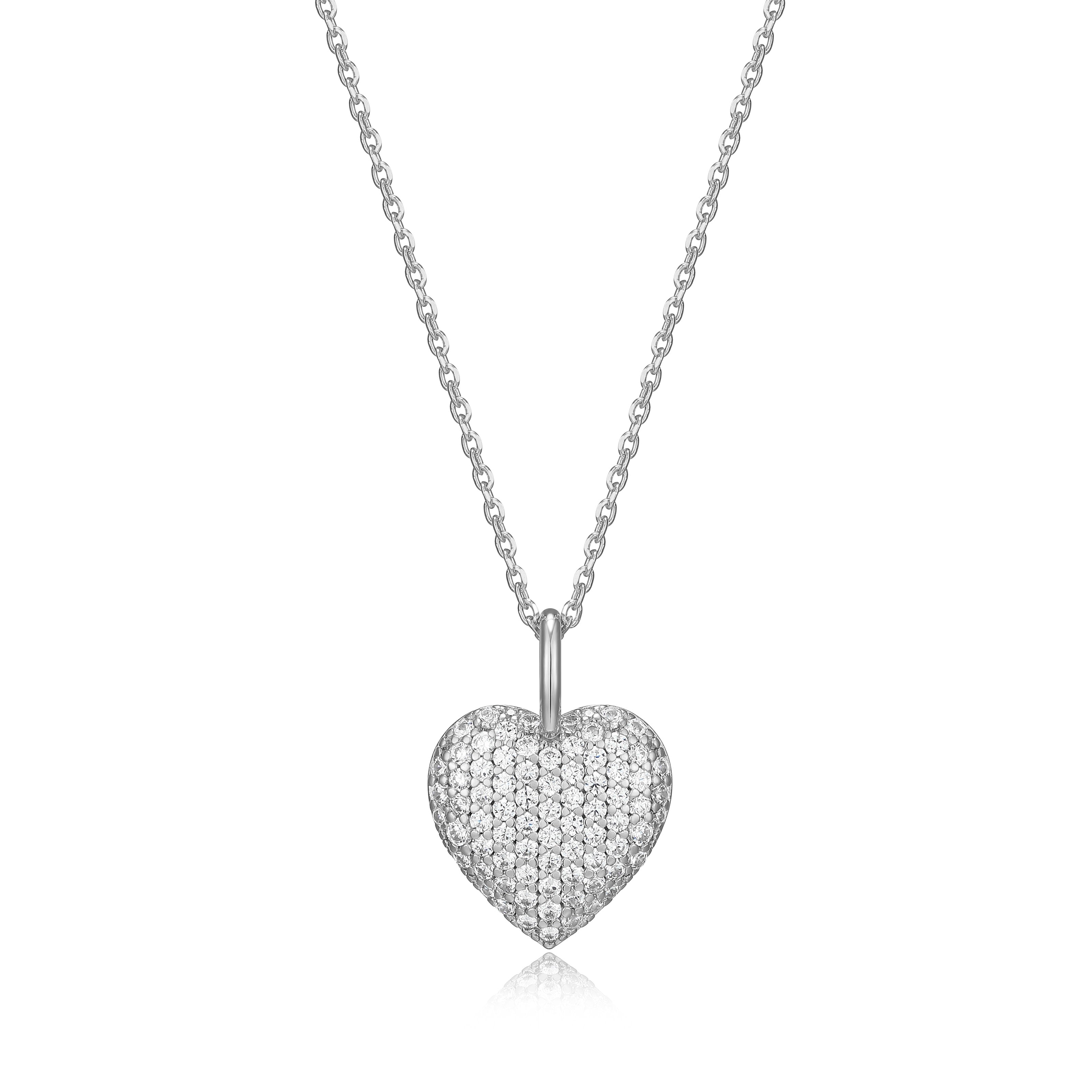 Pave Heart Necklace