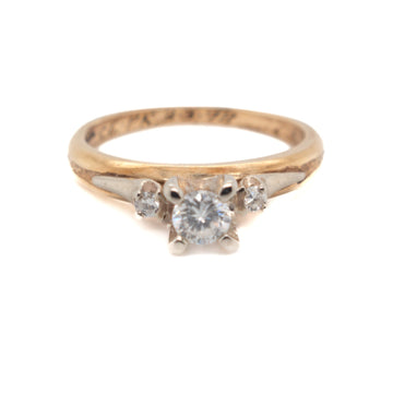 14-18k Yellow & White Gold Diamond Fashion Ring