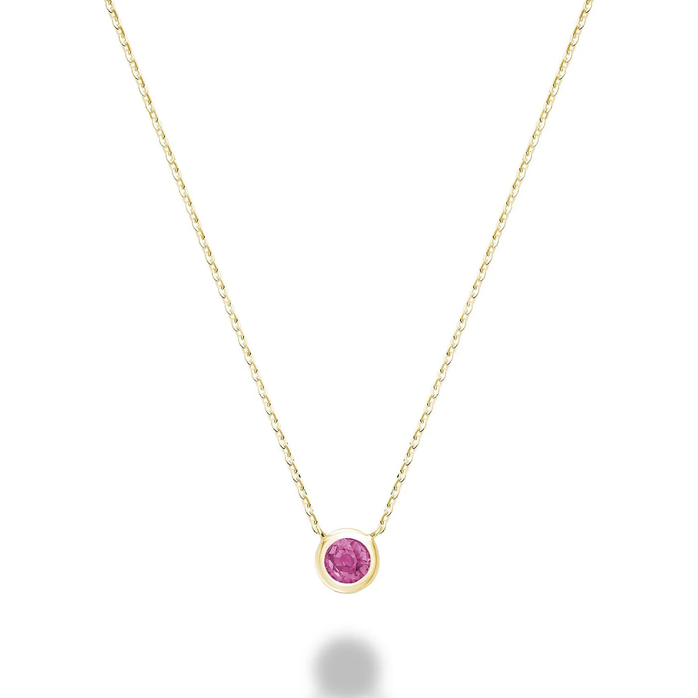 Bezel Set Gemstone Necklace