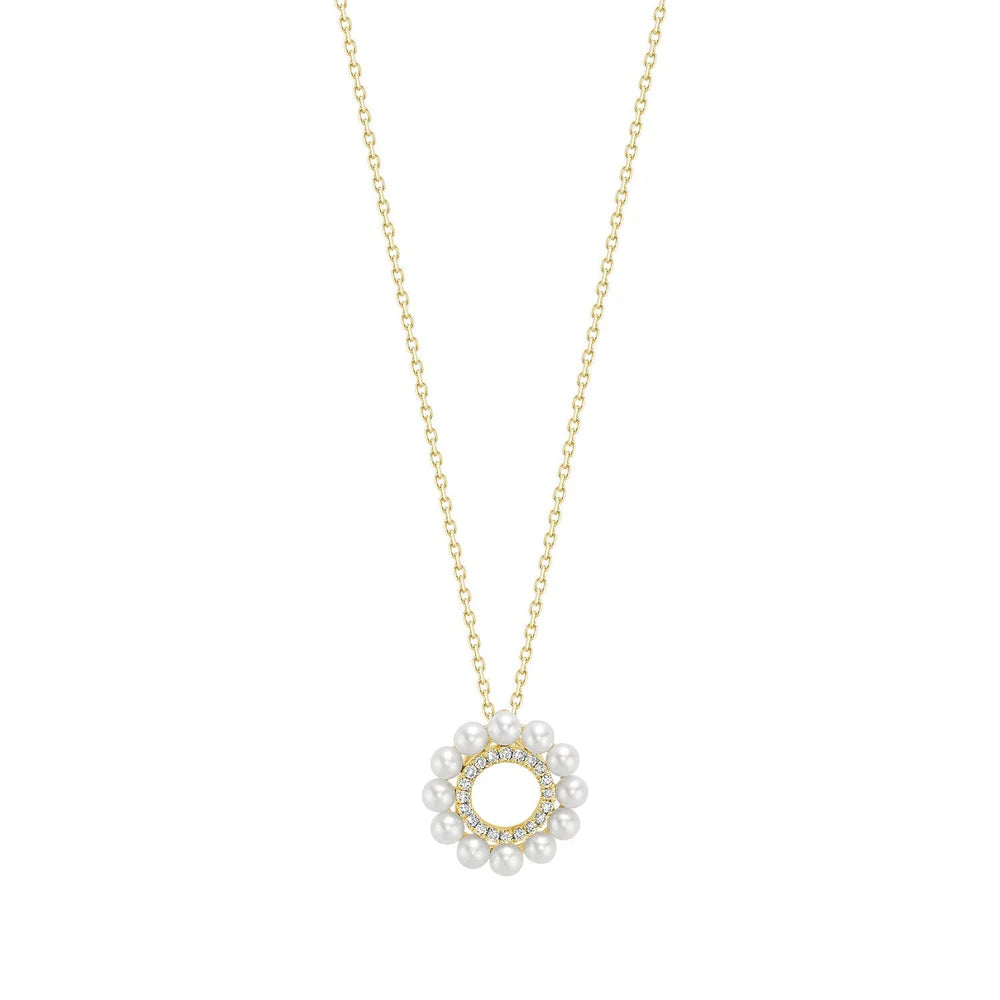 Cultured Pearl & Diamond Pendant