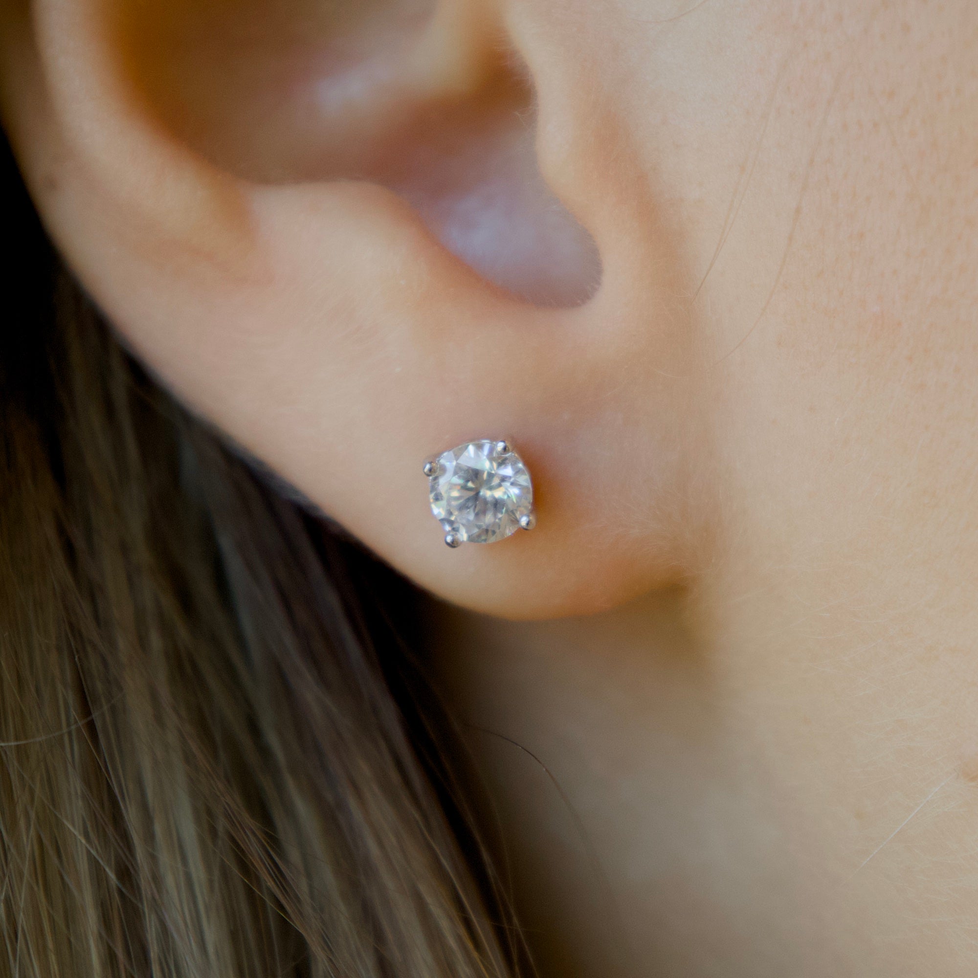 Round Cubic Zirconia Earrings