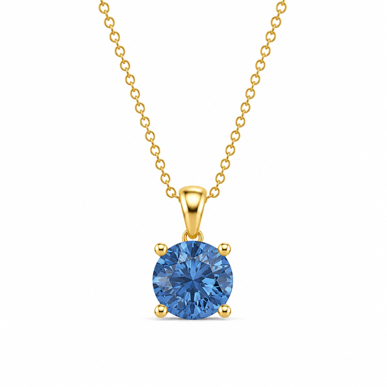 Cushion Cut Birthstone Necklace