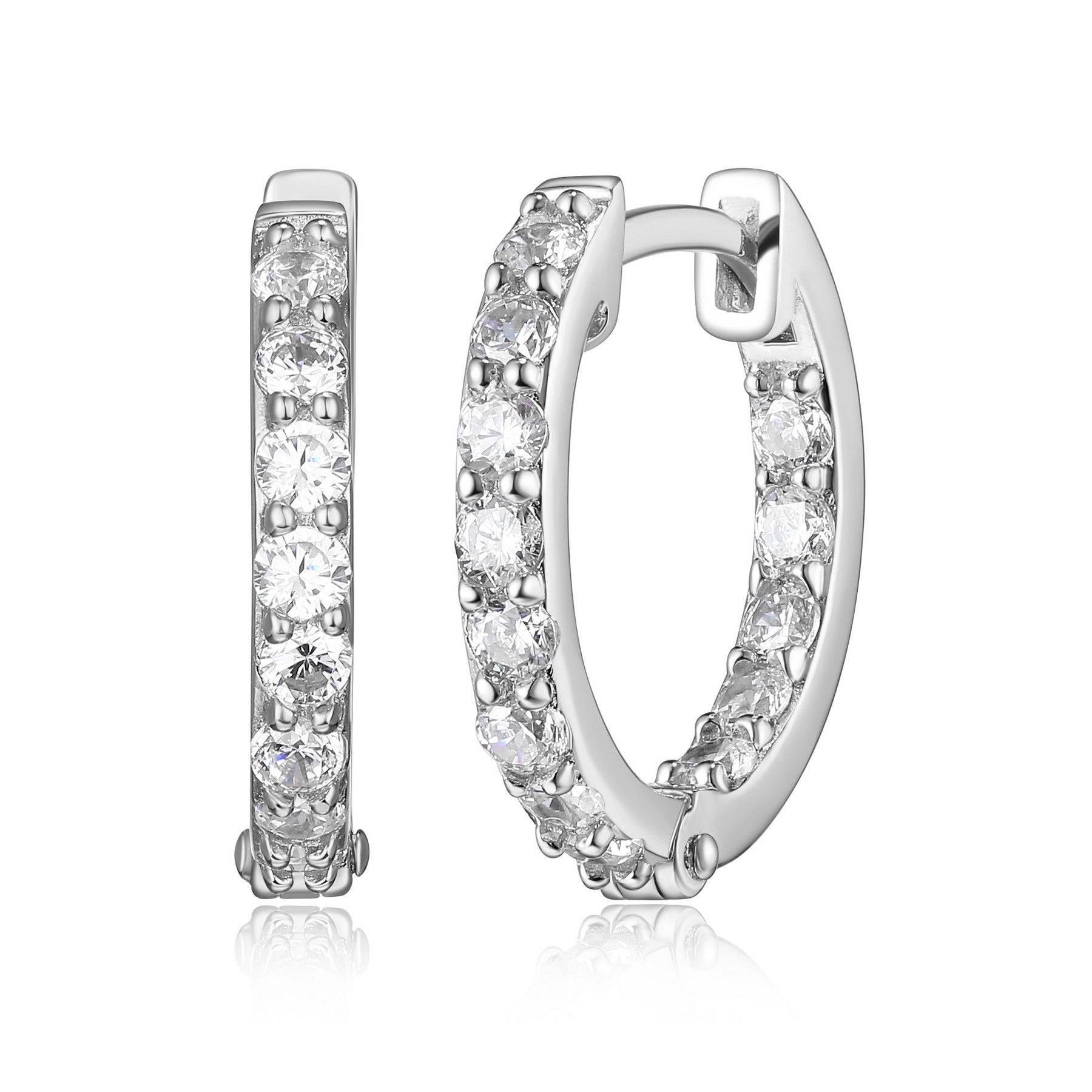 Cubic Zirconia Inside Out Hoops