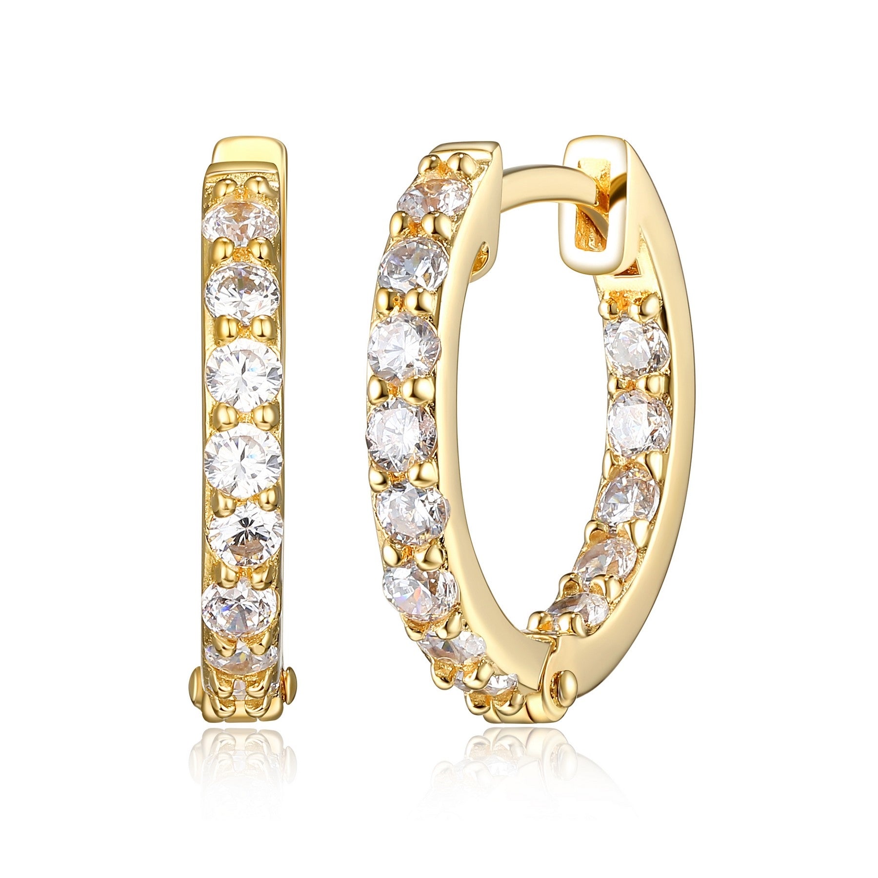 Cubic Zirconia Inside Out Hoops
