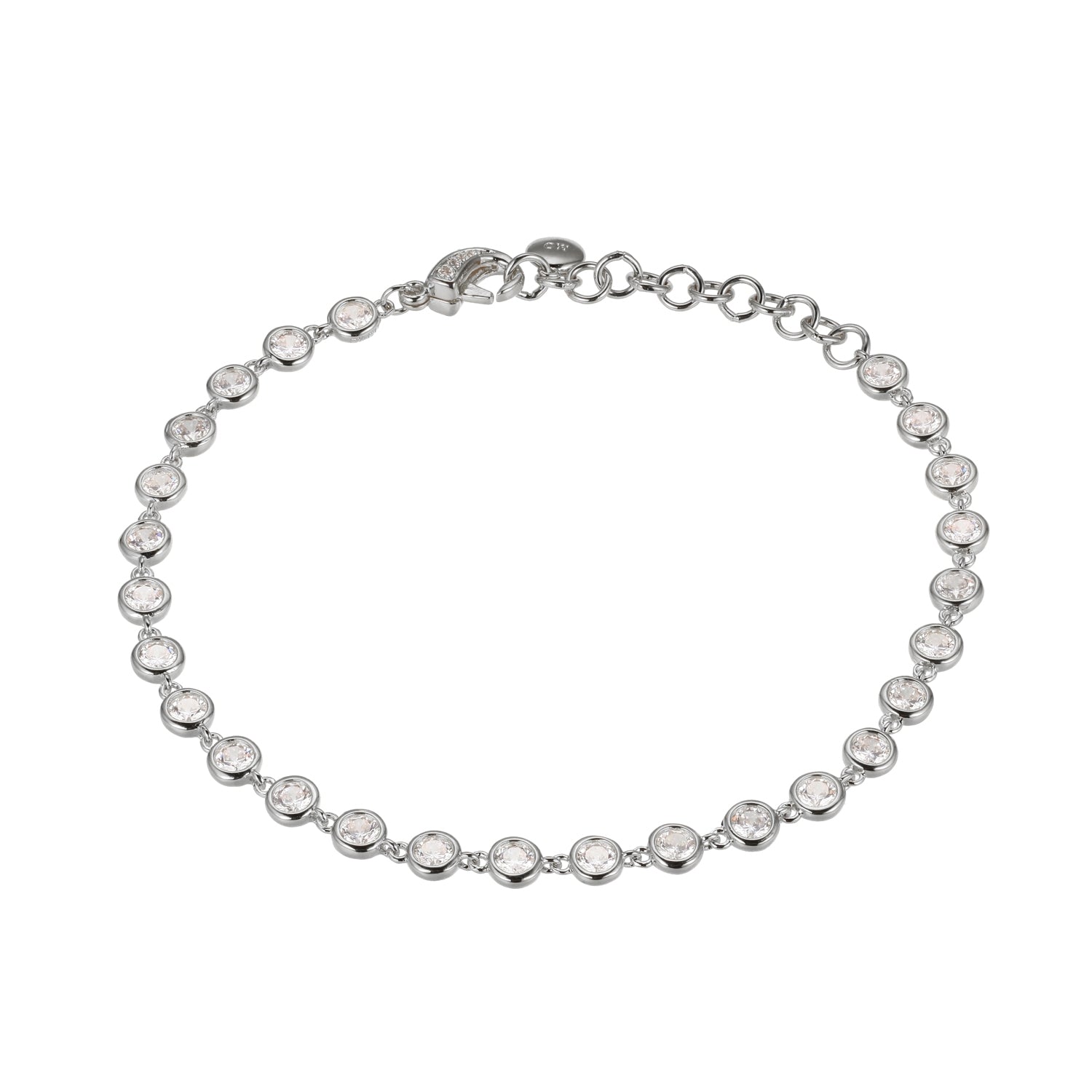 Cubic Zirconia Bezel Set Bracelet