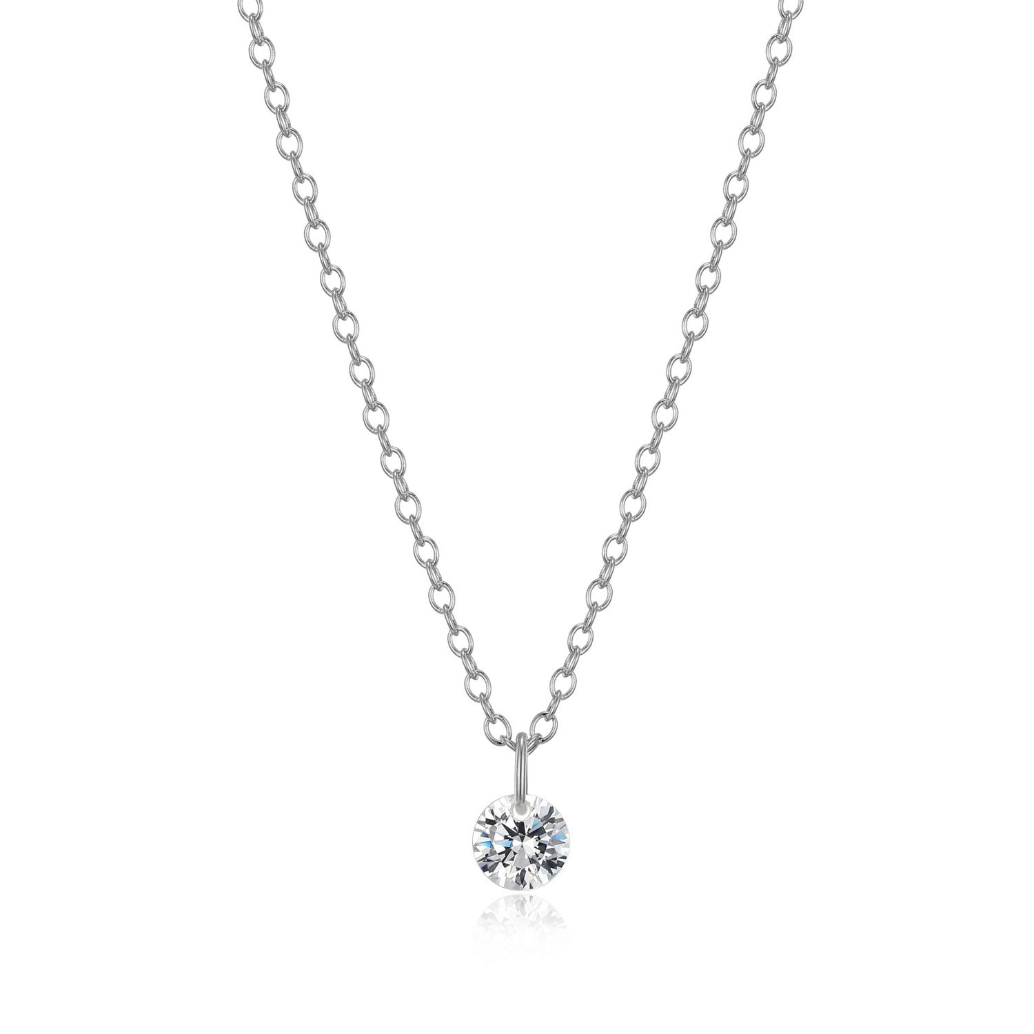 Cubic Zirconia Floating Necklace