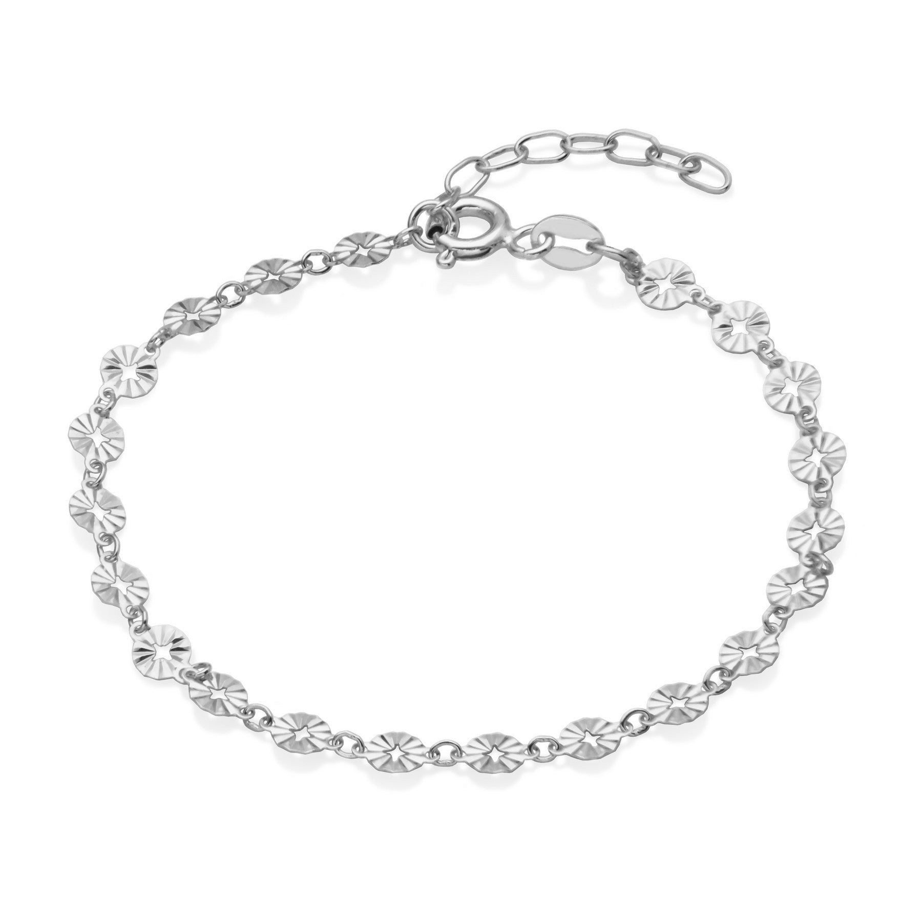 Diamond Cut Disc Bracelet