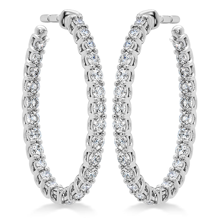 Signature Oval Diamond Hoops