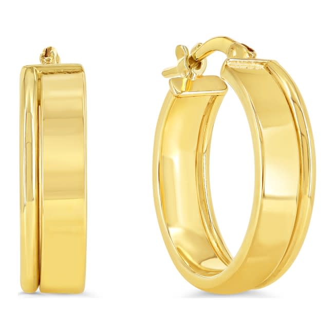 Flat Edge Double Hoop