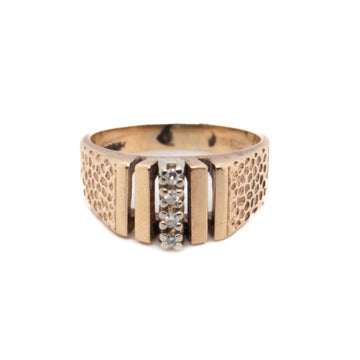10K Yellow Gold Diamond Fashion Ring