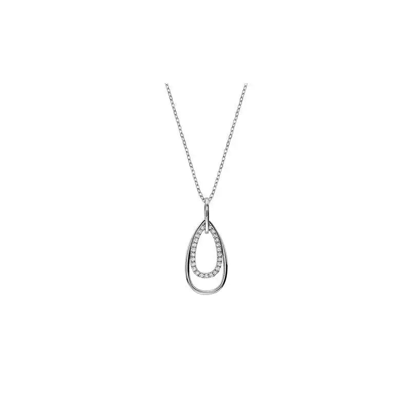 Double Teardrop Diamond Pendant