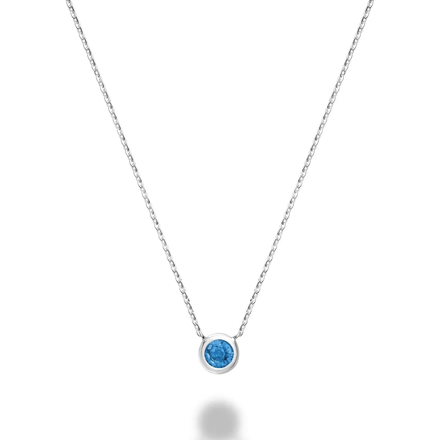 Bezel Set Gemstone Necklace