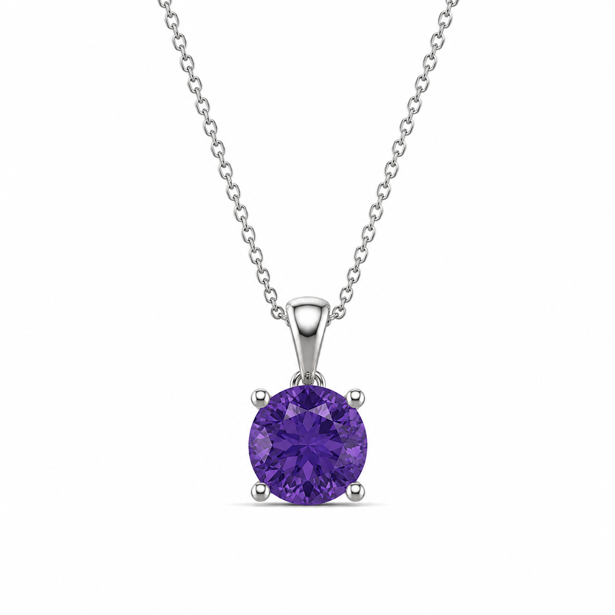 Cushion Cut Birthstone Necklace