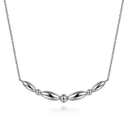 Sterling Silver Bar Pendant Necklace