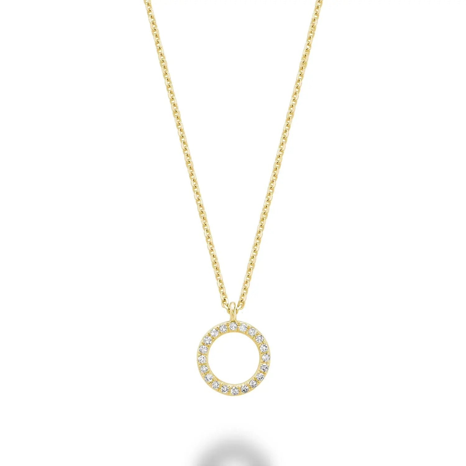 Diamond Open Circle Necklace