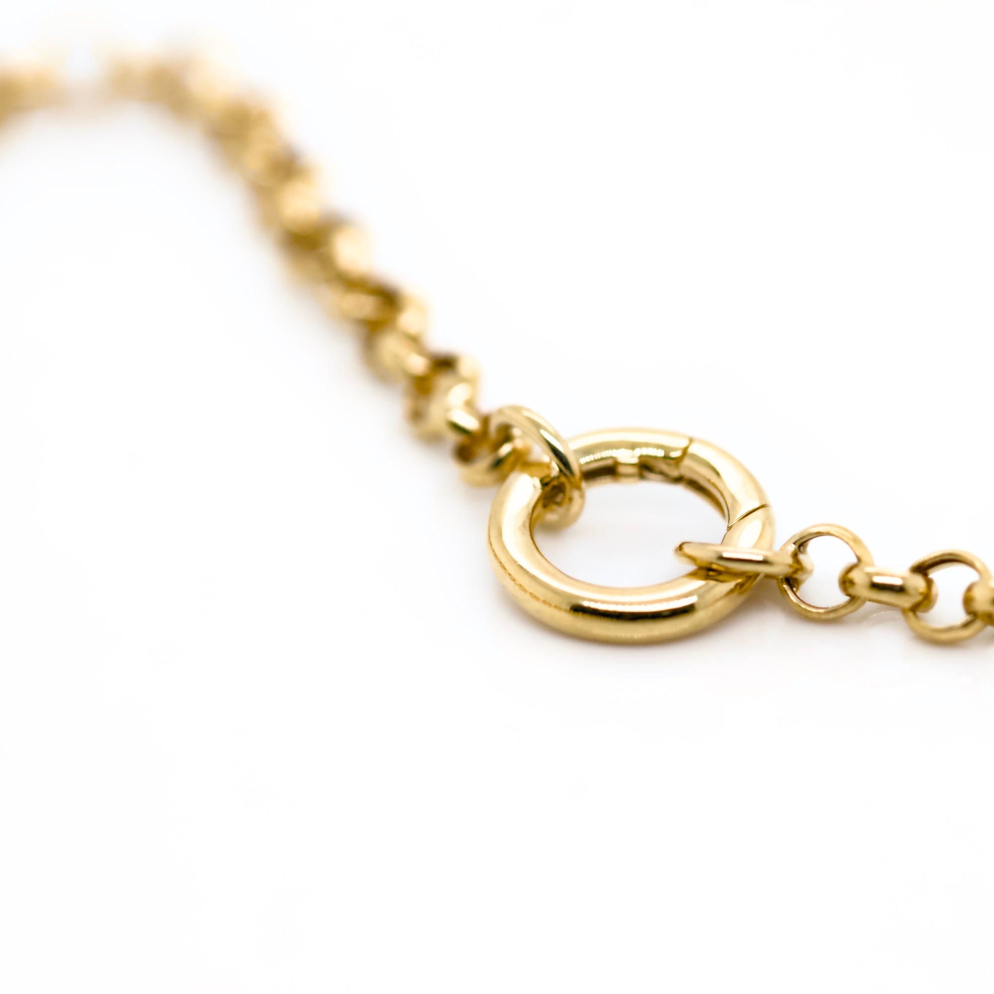 Cable Bracelet with Circle Clasp